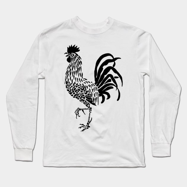 Rooster Long Sleeve T-Shirt by imphavok